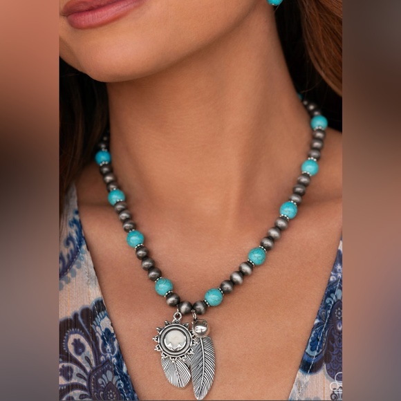 paparazzi Jewelry - Steady Stones - Blue Necklace